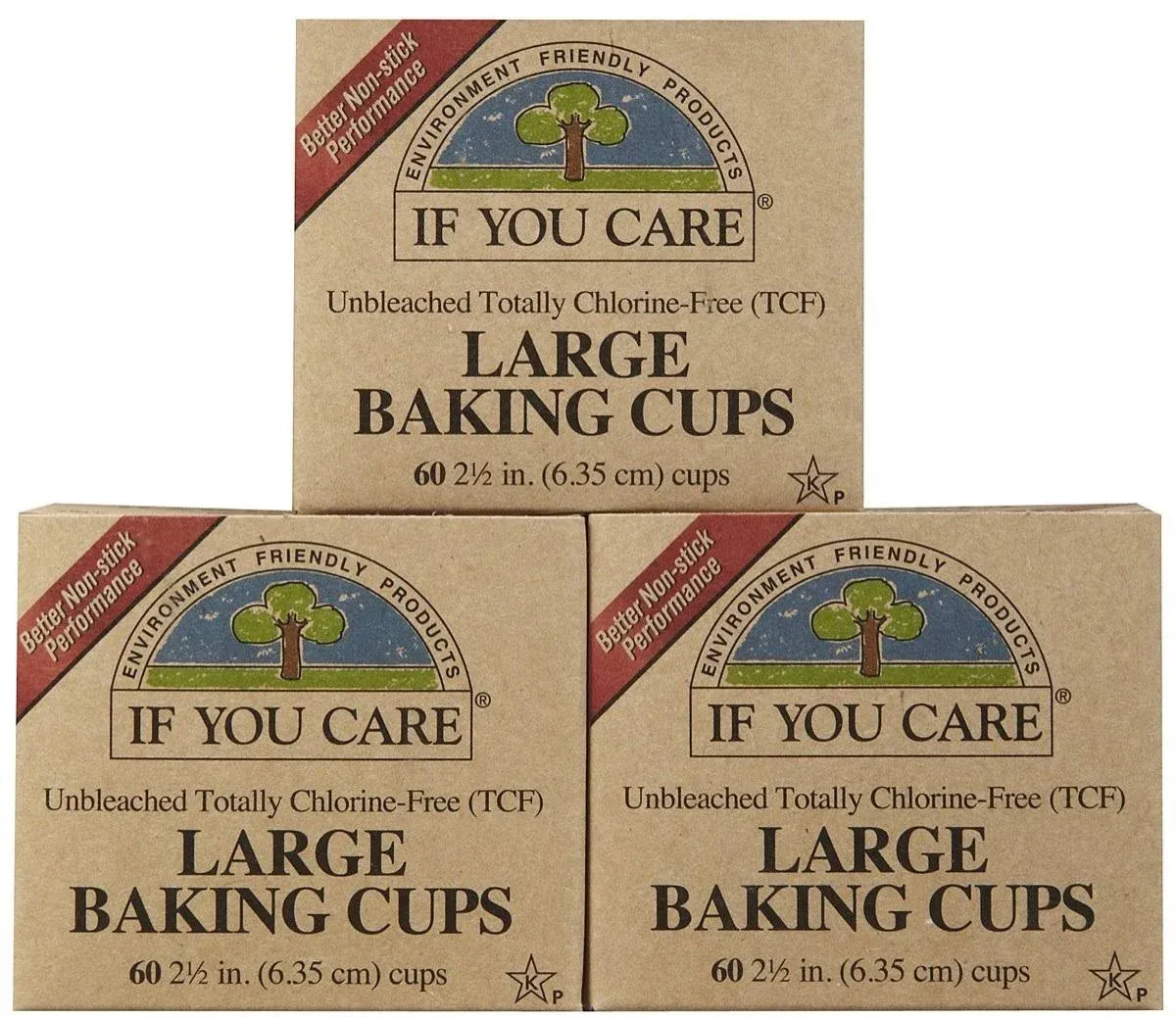  Unbleached Large Baking Cups, 60 ct, 3 pk 