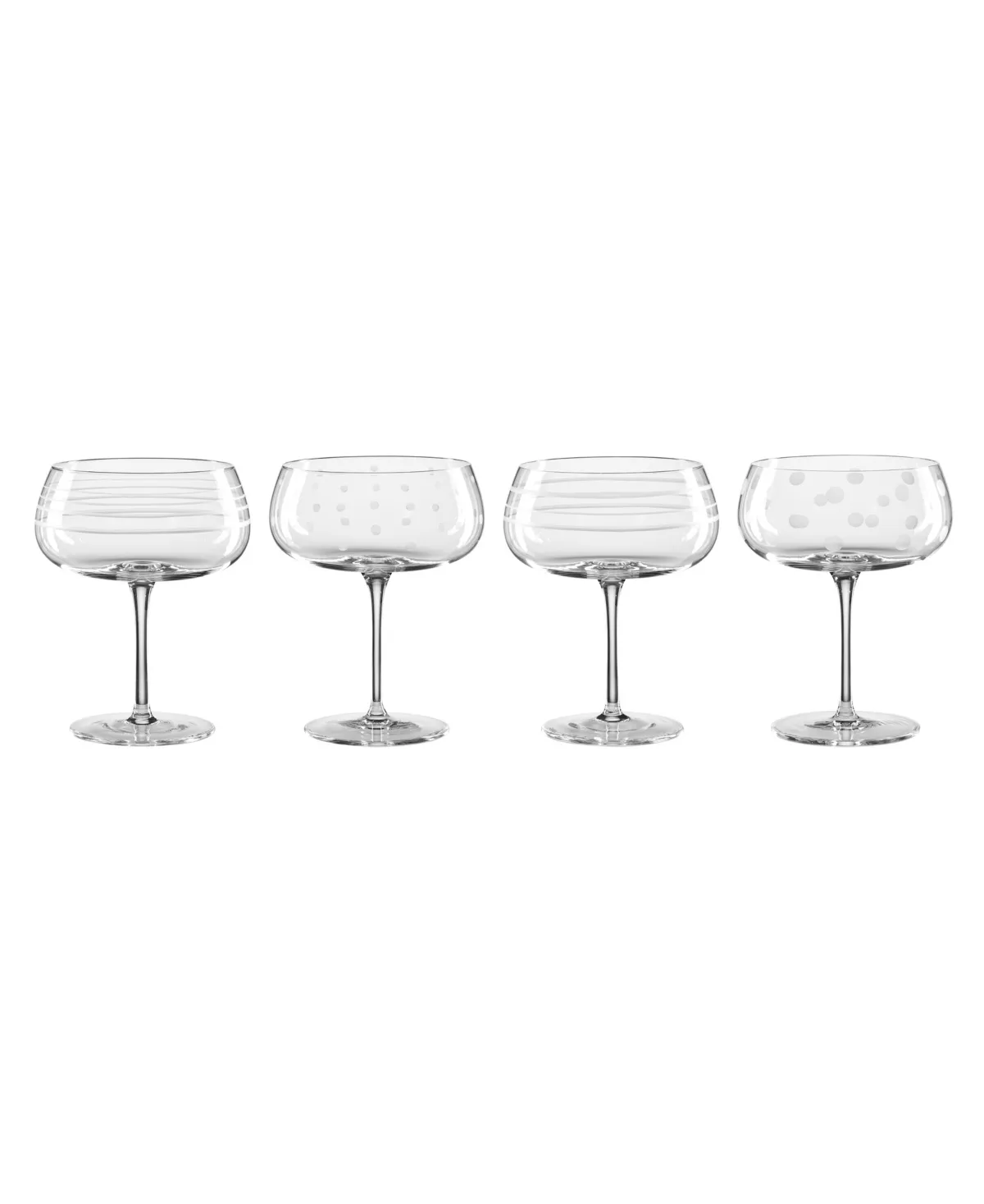 Mingle Cocktail Glasses, Set Of 4 In Clear And No Color