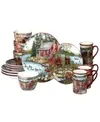 Lake Retreat 16pc Dinnerware Set In Multi