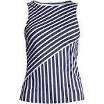 Lands' End Women's High Neck UPF 50 Modest Tankini Top Swimsuit