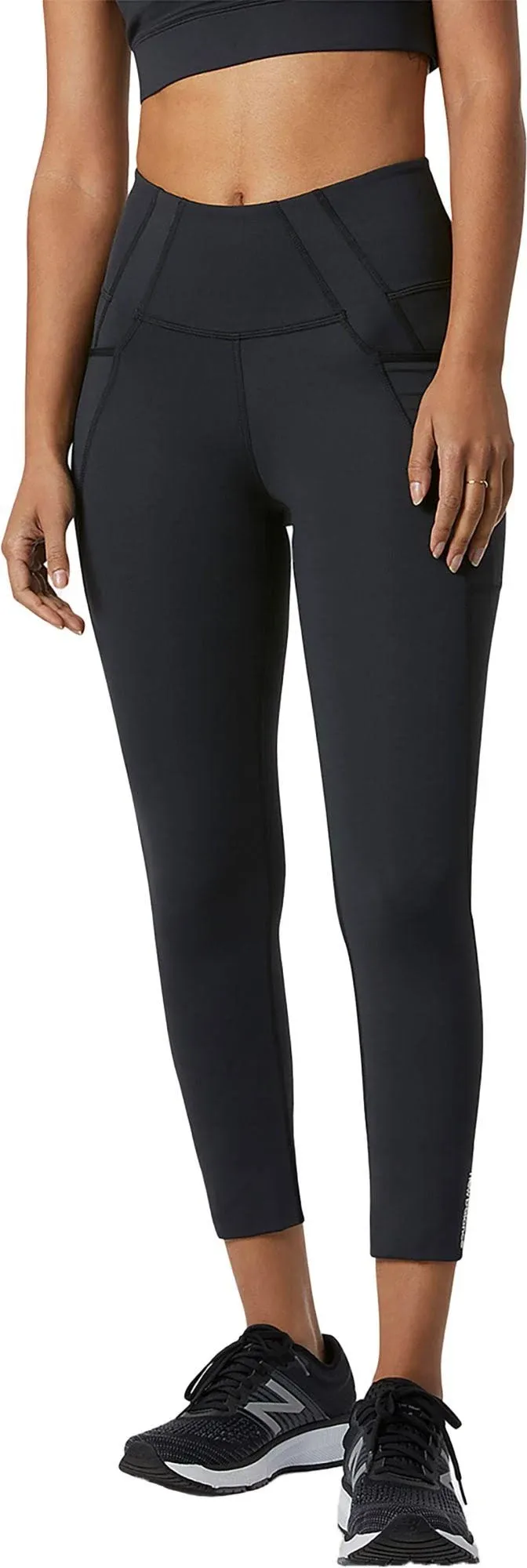 New Balance Women's Shape Shield 7/8 High Rise Pocket Tight Black - Size M