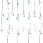 Brite Star Icicle Lights, Blue/White