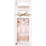 KISS imPRESS Limited Edition Holiday Press-On Manicure with PureFit Medium Pink