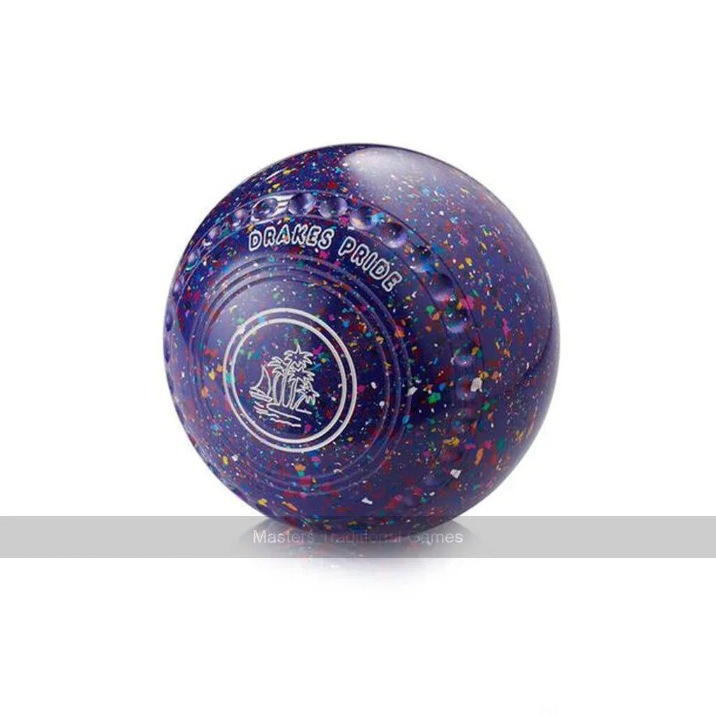 Drakes Pride Professional Bowls - Purple Harlequin, Gripped, Size 2, Heavy (UK)