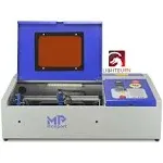 Monport 40W 2.0 Laser Engraver (8" x 12"), Lightburn Compatible CO2 Laser Engraver & Cutter with Adjustable Laser Head, Air assist, Red Dot Guidance