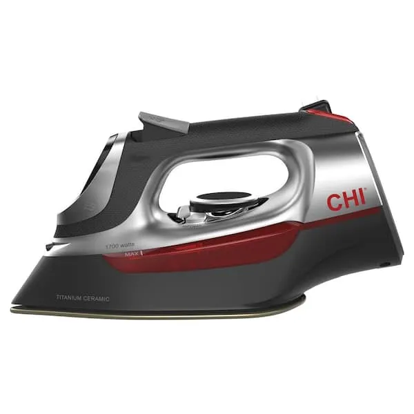 CHI Steam Iron for Clothes with 8’ Retractable Cord, 1700 Watts