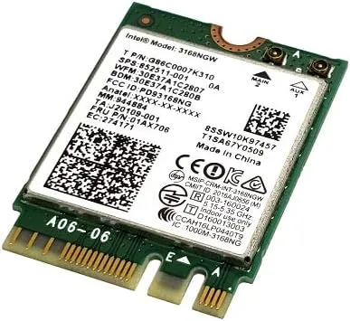 Intel 3168NGW WiFi Card