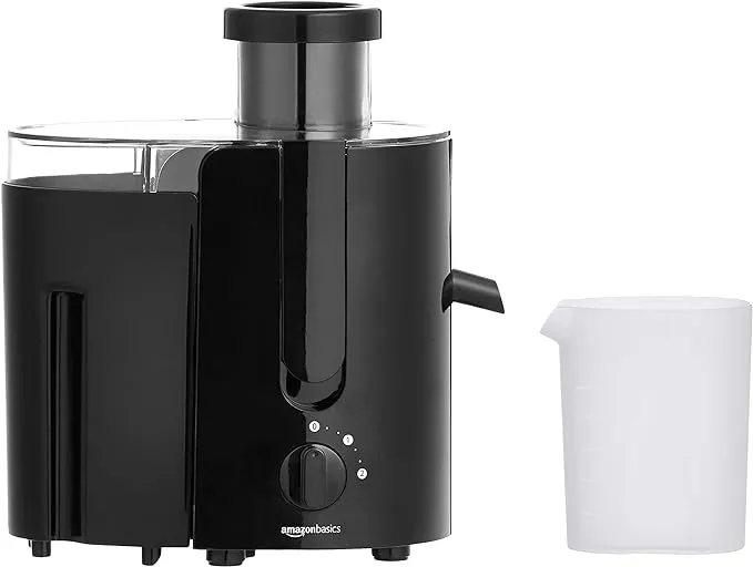 Amazon Basics Wide-Mouth 2-Speed Centrifugal Juicer with Juice Jug and Pulp