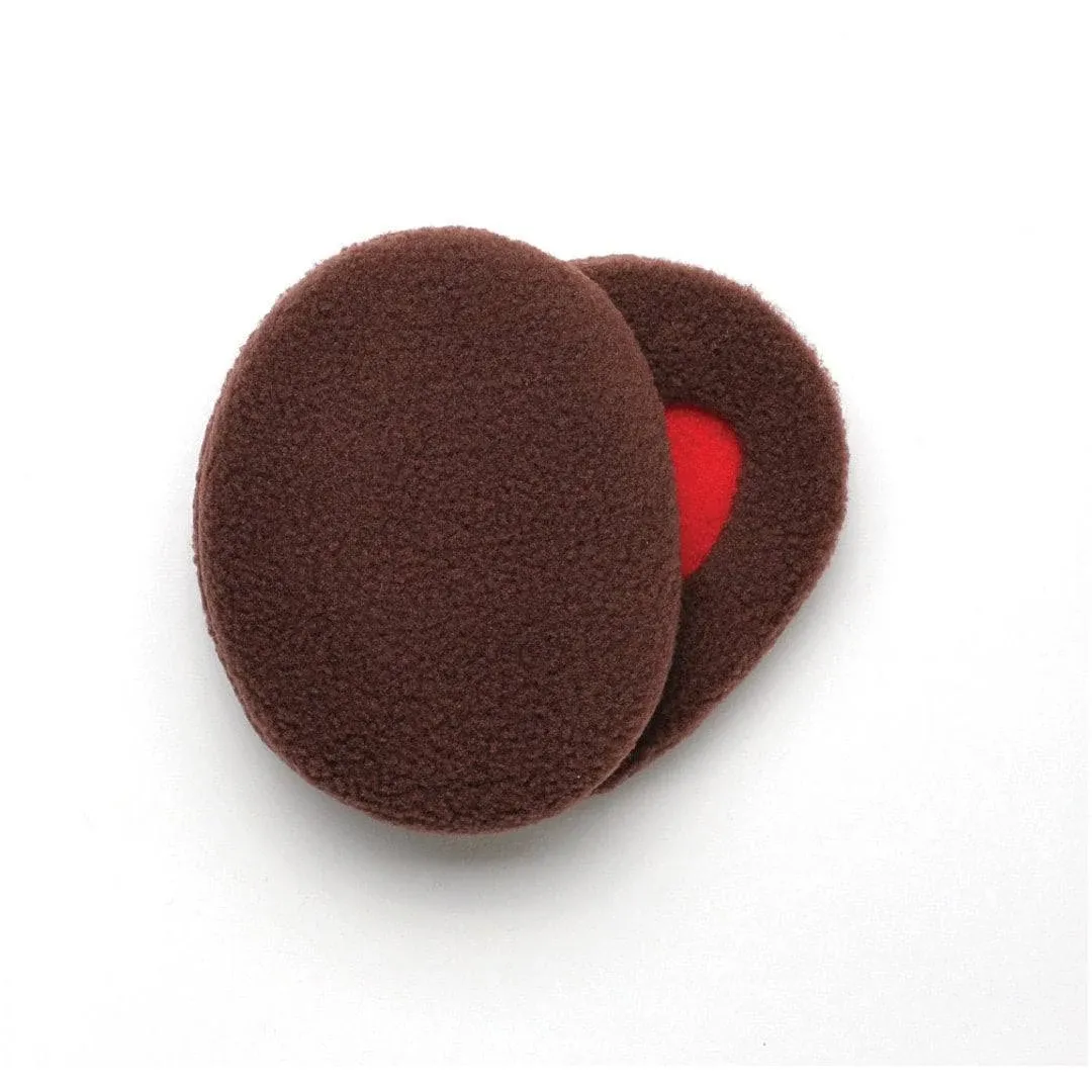 Sprigs Earbags Bandless Ear Warmers/Fleece Earmuffs with Thinsulate - Brown, Large