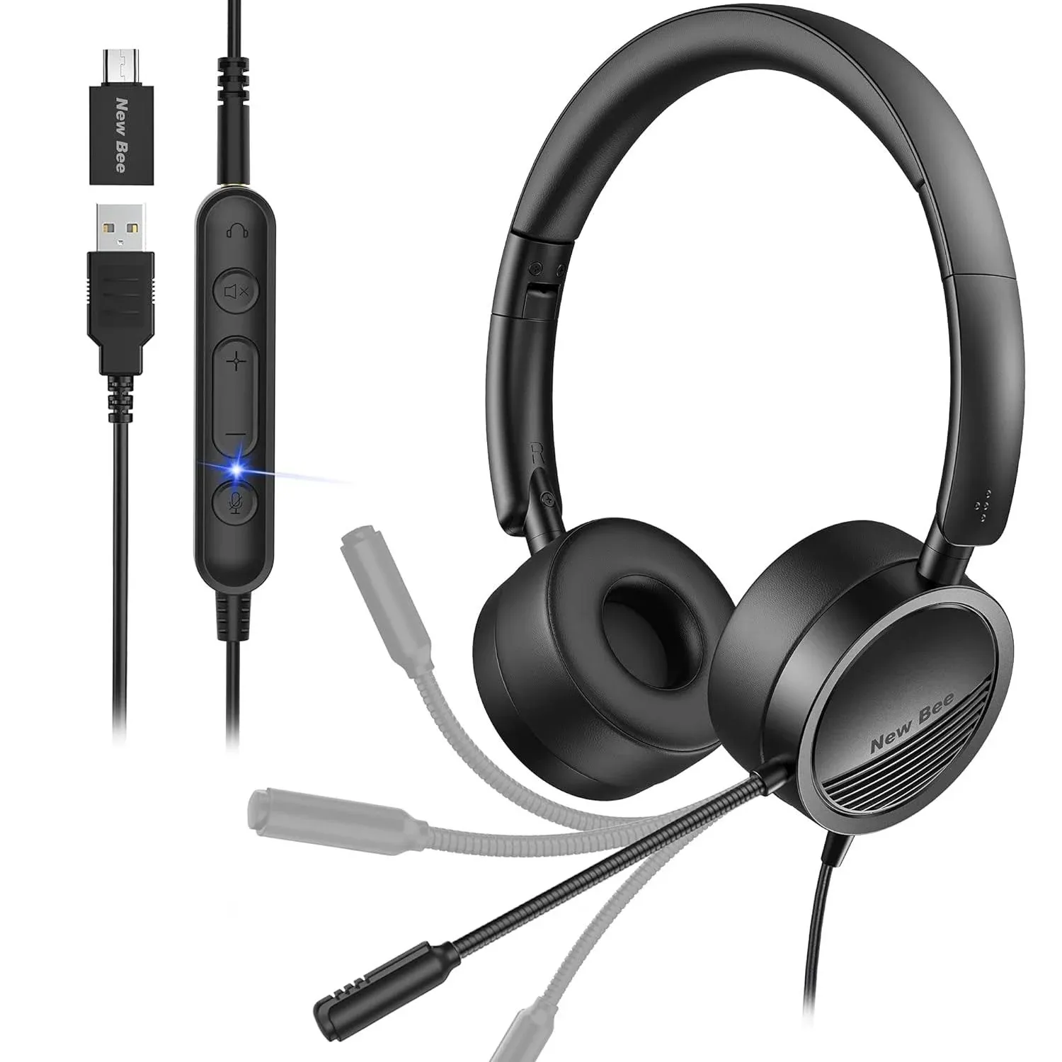 Zell Electronics Zell USB Headset with Microphone In-Line Call Control