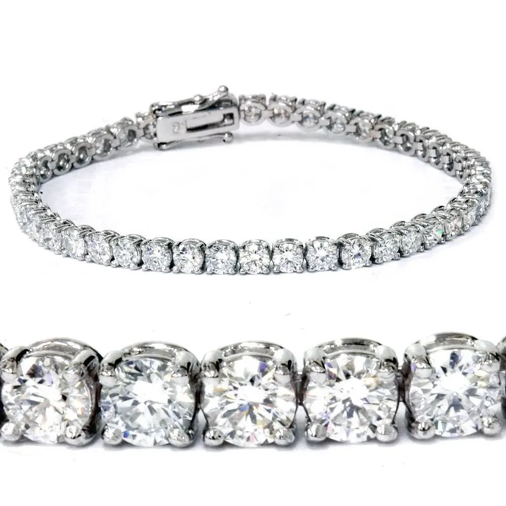 14K White Gold 7 ct Lab Grown Diamond Tennis Bracelet