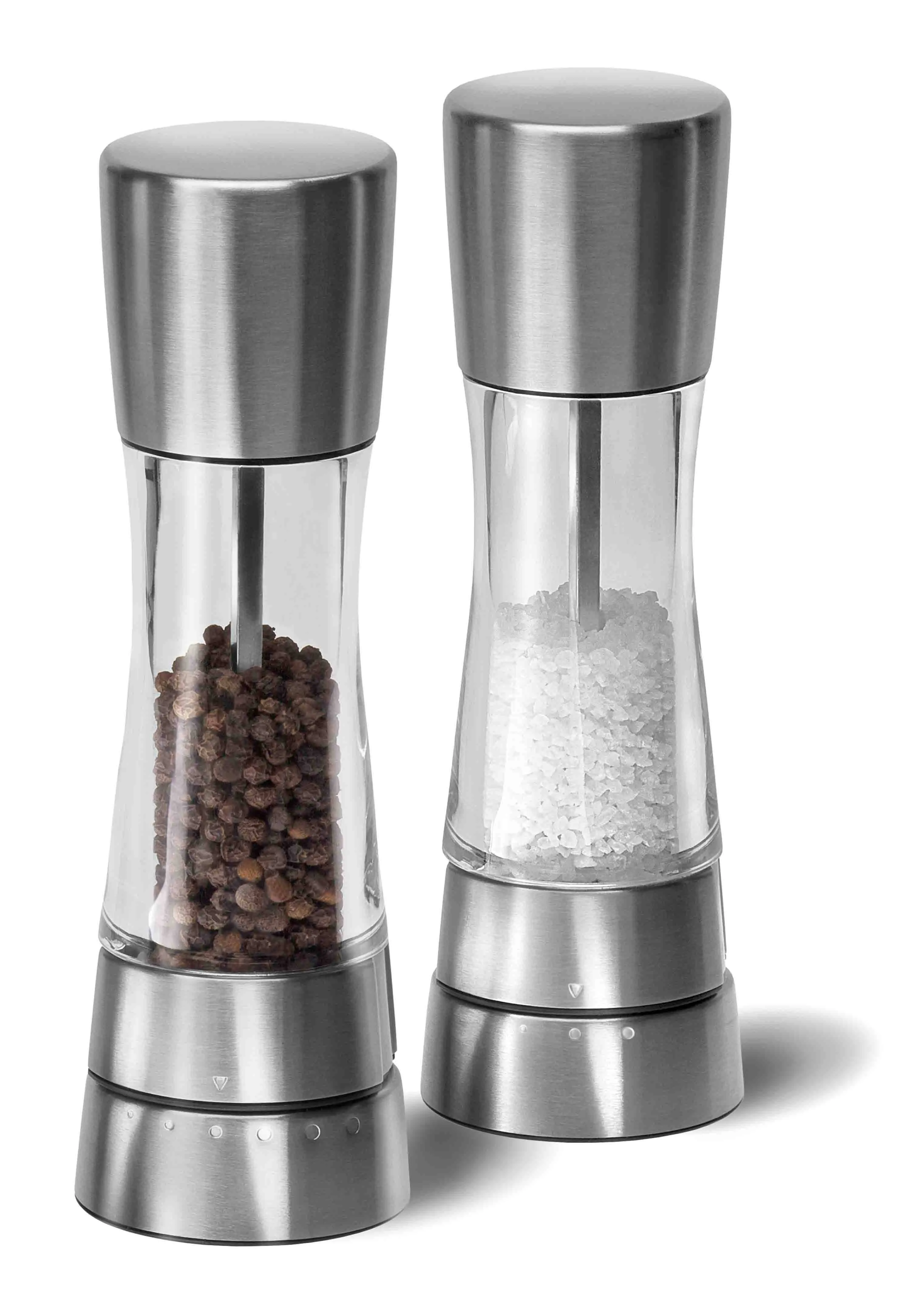 Derwent Salt and Pepper Grinder Set - Stainless Steel Mills Include Gift Box, Go