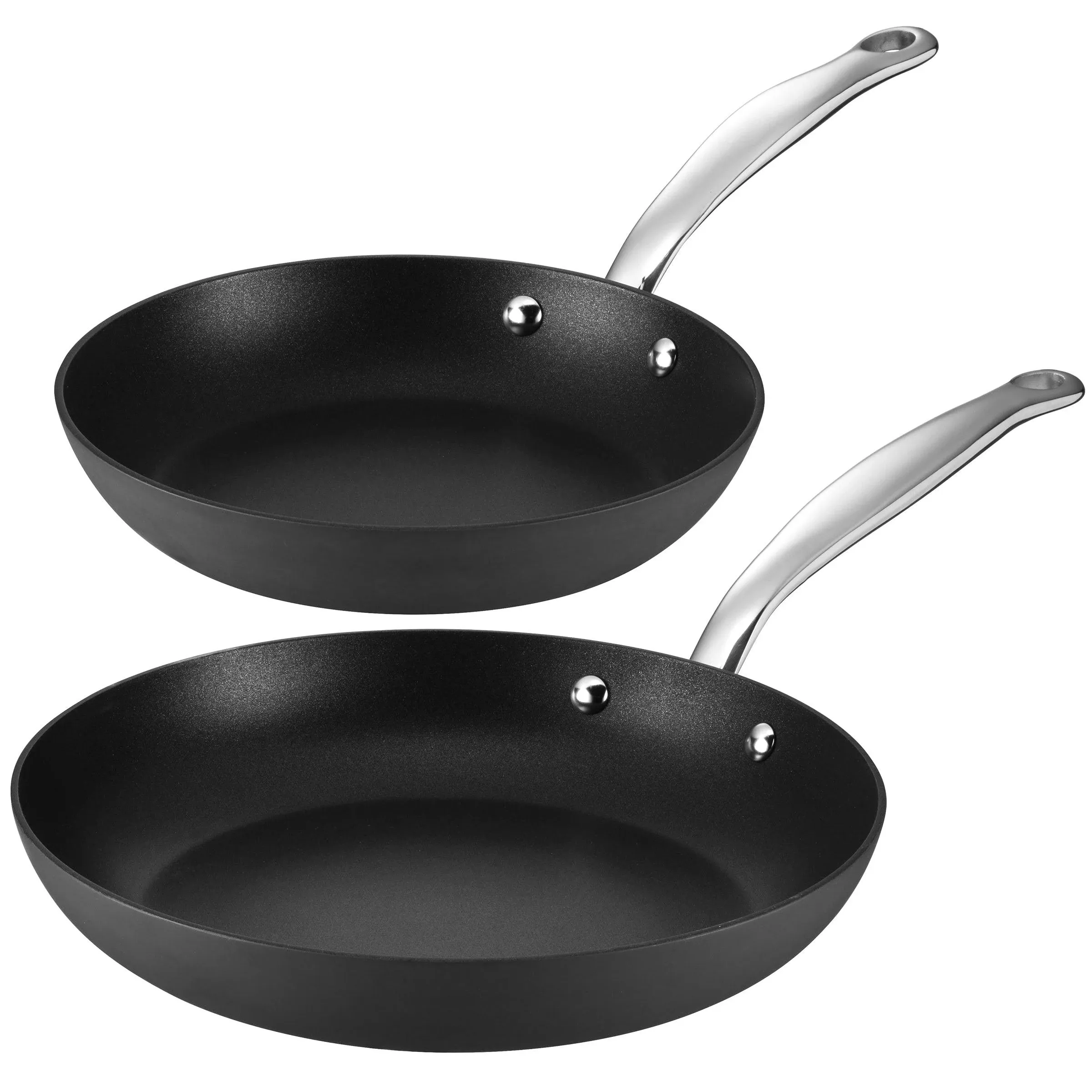 Legend Slick Hard Anodized Nonstick Skillets - Next Gen Hard Anodized Aluminum & Steel Chef Grade 2 Pans Set for Home - PFOA Free, Non-Toxic Non-Stick Surface - Oven & Dishwasher Safe