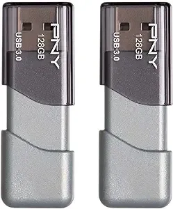 PNY 128GB Turbo Attach 3 USB 3.0 Flash Drive 2-Pack