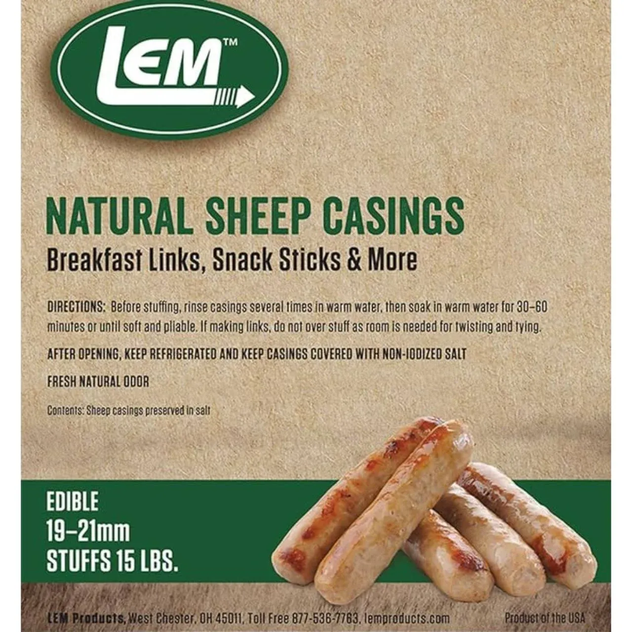 LEM Natural Sheep Casings