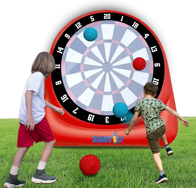 Zastic! Giant Over 6ft Tall Inflatable Kick Darts Soccer Ball Board Game