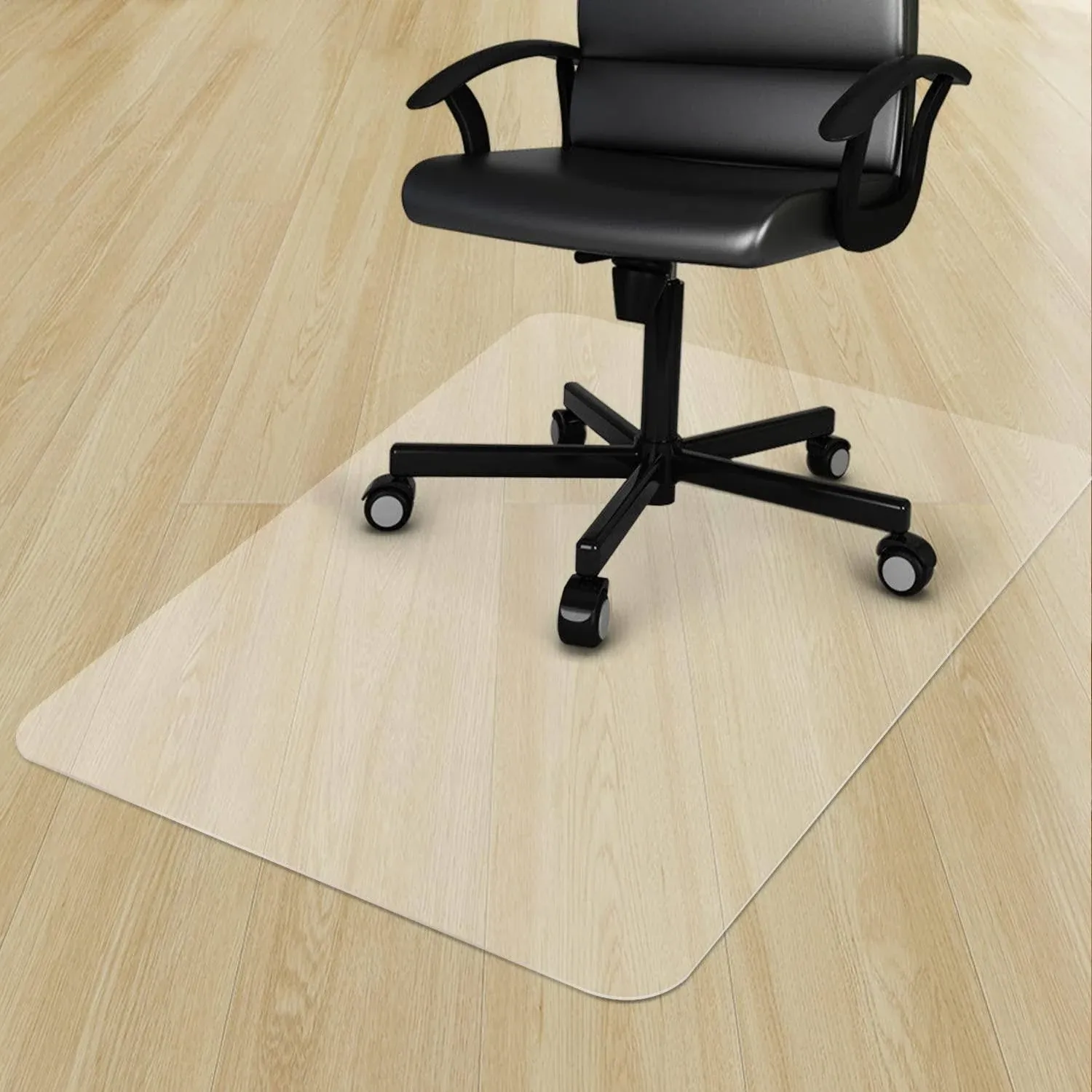 Azadx Office Chair Mat for Hard Floors 36 X 48, Clear PVC Hardwood Floor Mat,...