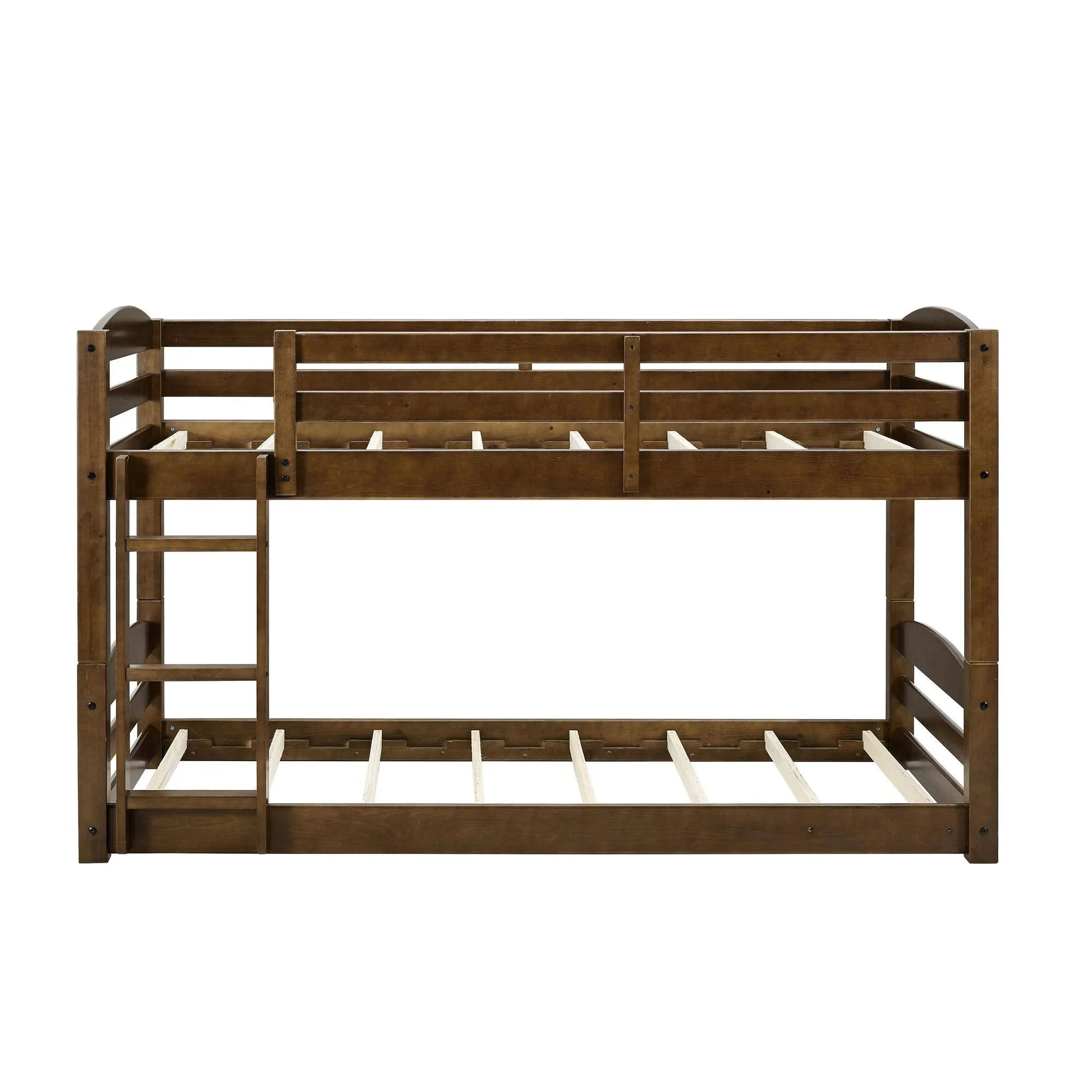 DHP Sierra Twin Bunk Bed, Mocha Finish, Solid Wood Construction, Small Space Living Approved