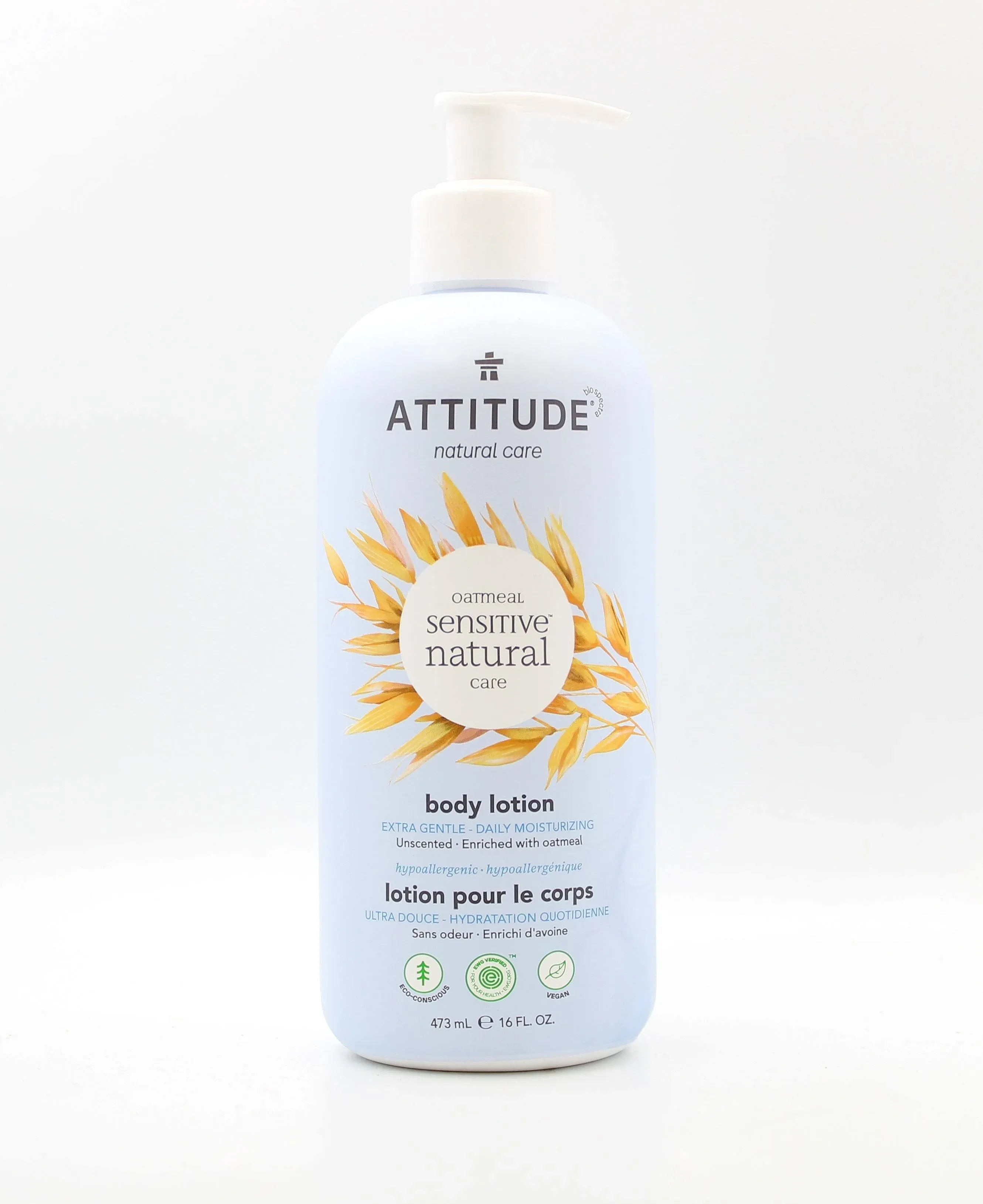 Attitude Sensitive Skin Body Lotion - Fragrance Free 16 Fl Oz