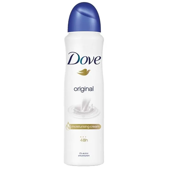 Dove Original Aerosol AntiPerspirant Deodorant 150ml Pack of 3