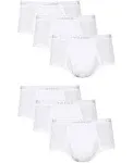 Hanes Briefs 6-Pack Men's Tagless Underwear White ComfortSoft Waistband Wicking