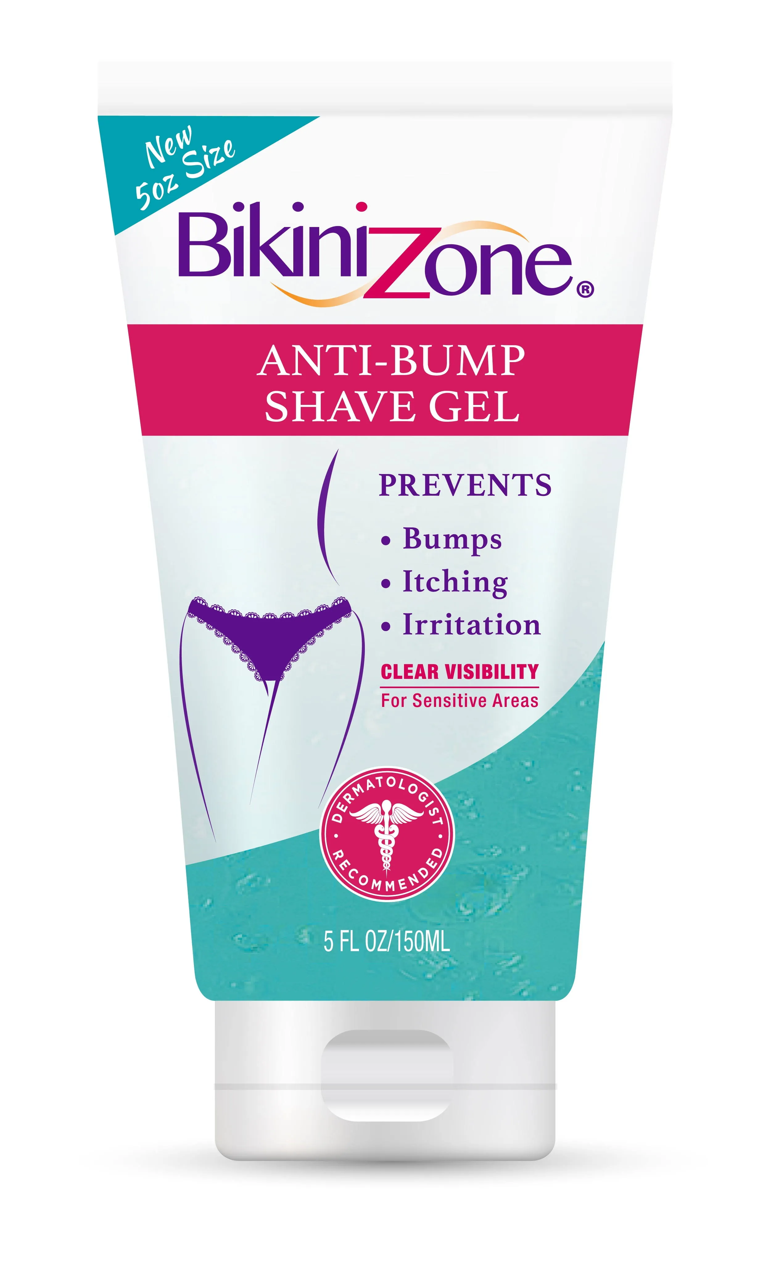 2 Bikini Zone Anti Bump Shave Gel for Sensitive Areas 5 fl oz each