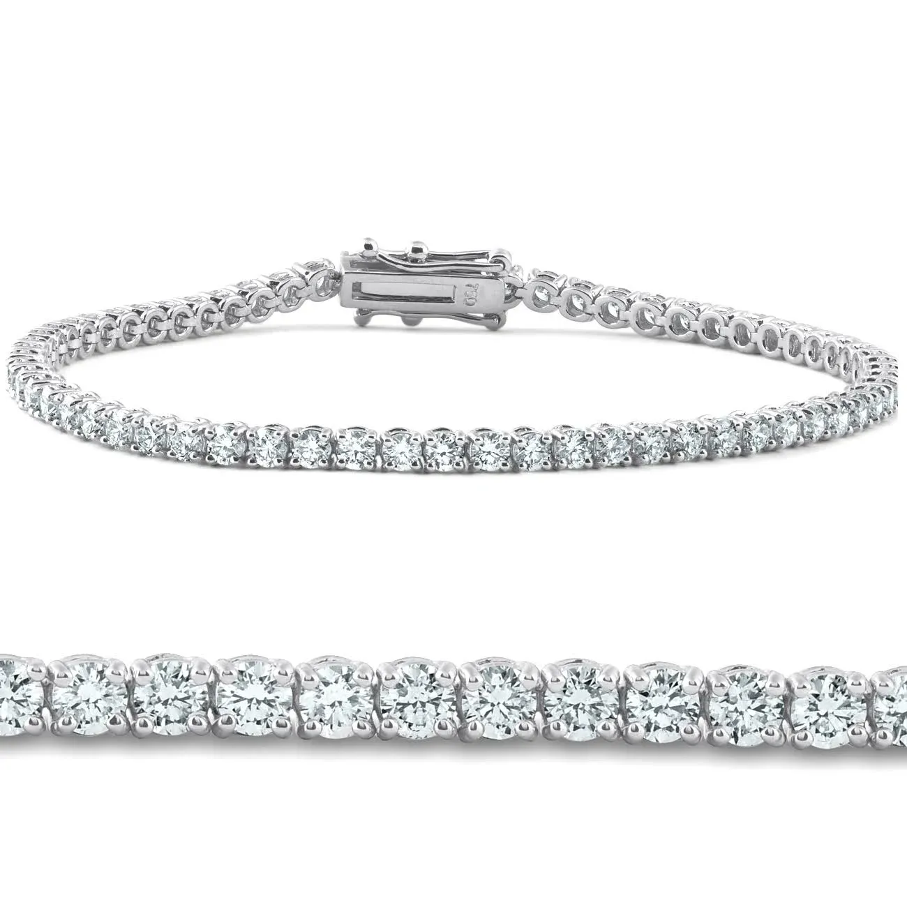 Pompeii3 Certified 4 Carat Diamond Tennis Bracelet 14k