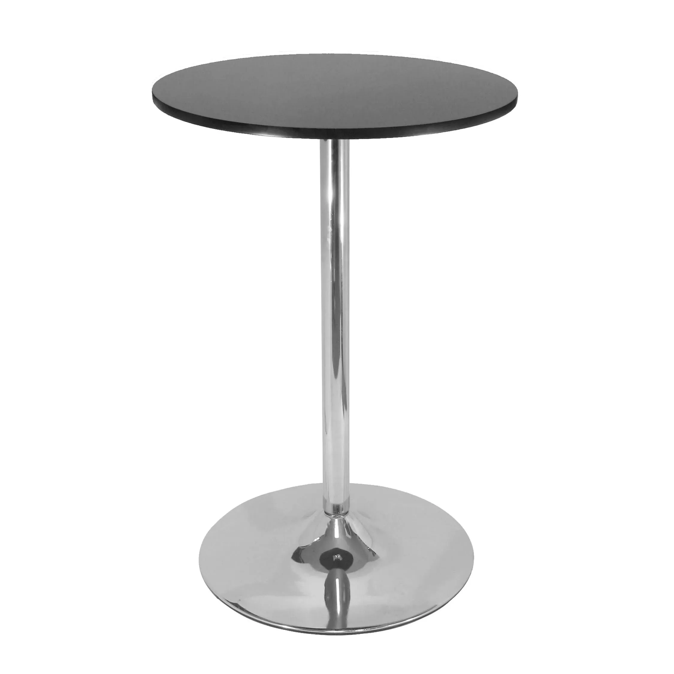 Winsome Spectrum Black Chrome 24 Inch Round Pub Table