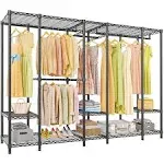 VIPEK V50i Extra Large Portable Closet Rack Bedroom Armoire Freestanding Wardrobe Closet, Heavy Duty Clothes Rack Multi-Functional Metal Clothing Rack for Hanging Clothes, Max Load 1300lbs, Black