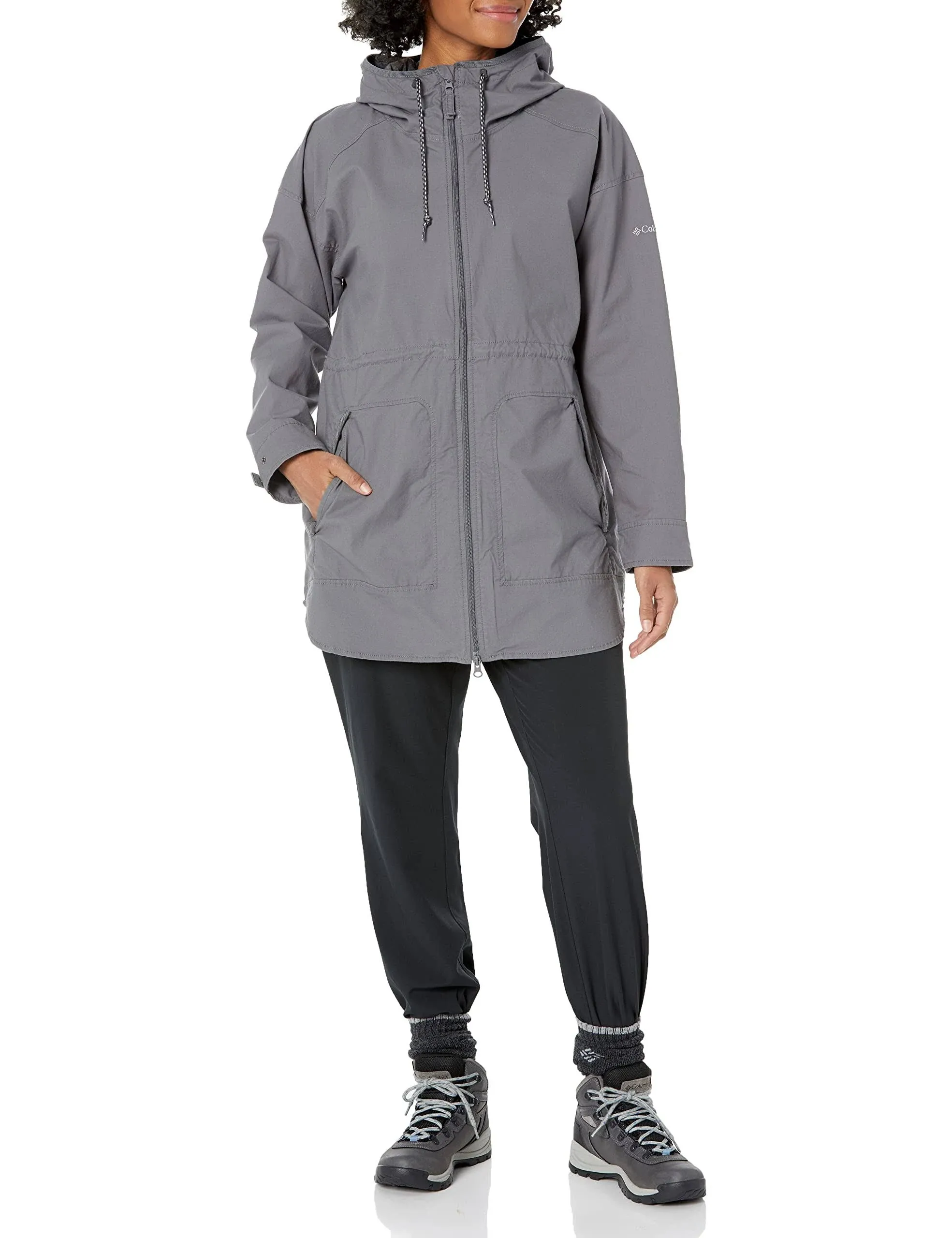 Columbia Sage Lake Long Lined Jacket Women's Clothing City Grey : LG