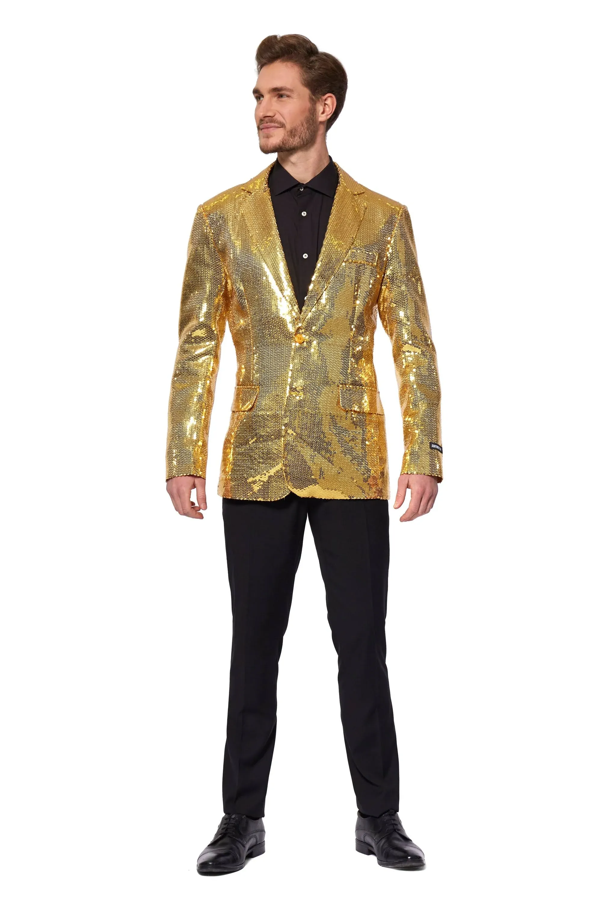 Suitmeister Men's Sequins Gold Blazer, Large