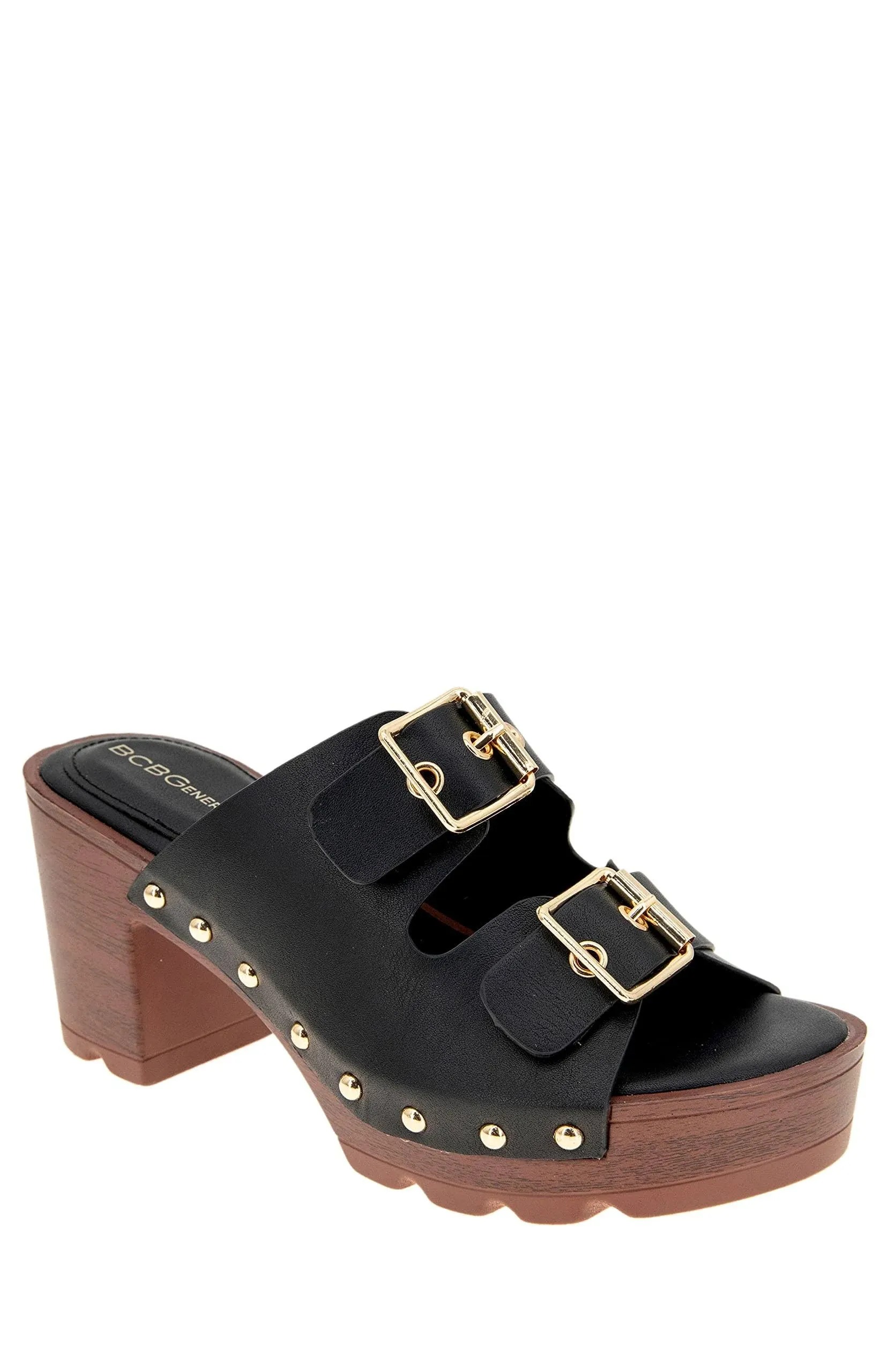 Bcbgeneration Yolanda Buckle Platform Sandal in Black