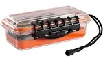 Plano Waterproof Polycarbonate Storage Box - 3500 Size - Orange/ Clear | ShelHealth