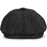 Newsboy Cap Baker Boy Hat Flat Caps - 8 Panel Peaky Herringbone Tweed Gatsby Hat Ivy Irish Cap for Men and Women