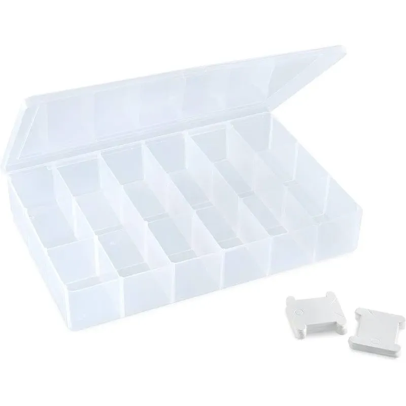 Bulk Paradise Embroidery Floss Organizer Box with 50 Cardboard Bobbins - 17 ...