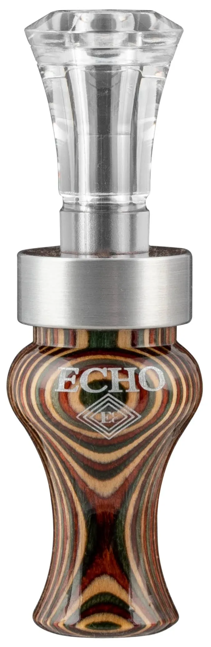 Echo Calls Blue Diamondwood / Poly Timber Duck Call - Double Reed