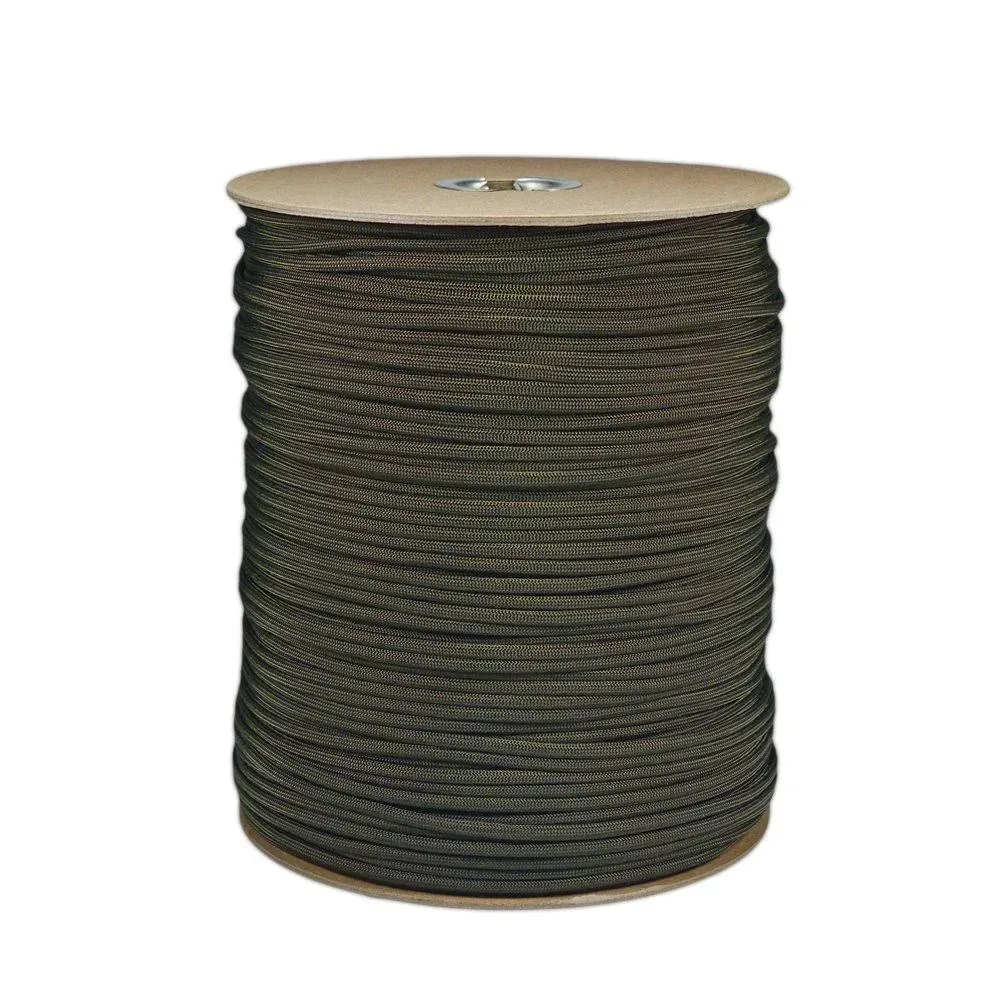 1000&#039; Foot OD Olive Drab Green Parachute Cord Paracord Type III Military Spec...