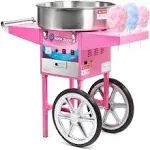 Olde Midway Commercial Cotton Candy Machine with Cart, Electric Candy Floss Maker