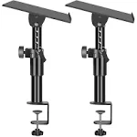  Clamp On Desktop Speaker Stand Holder Pair, Heavy Duty Audio Studio Monitor 