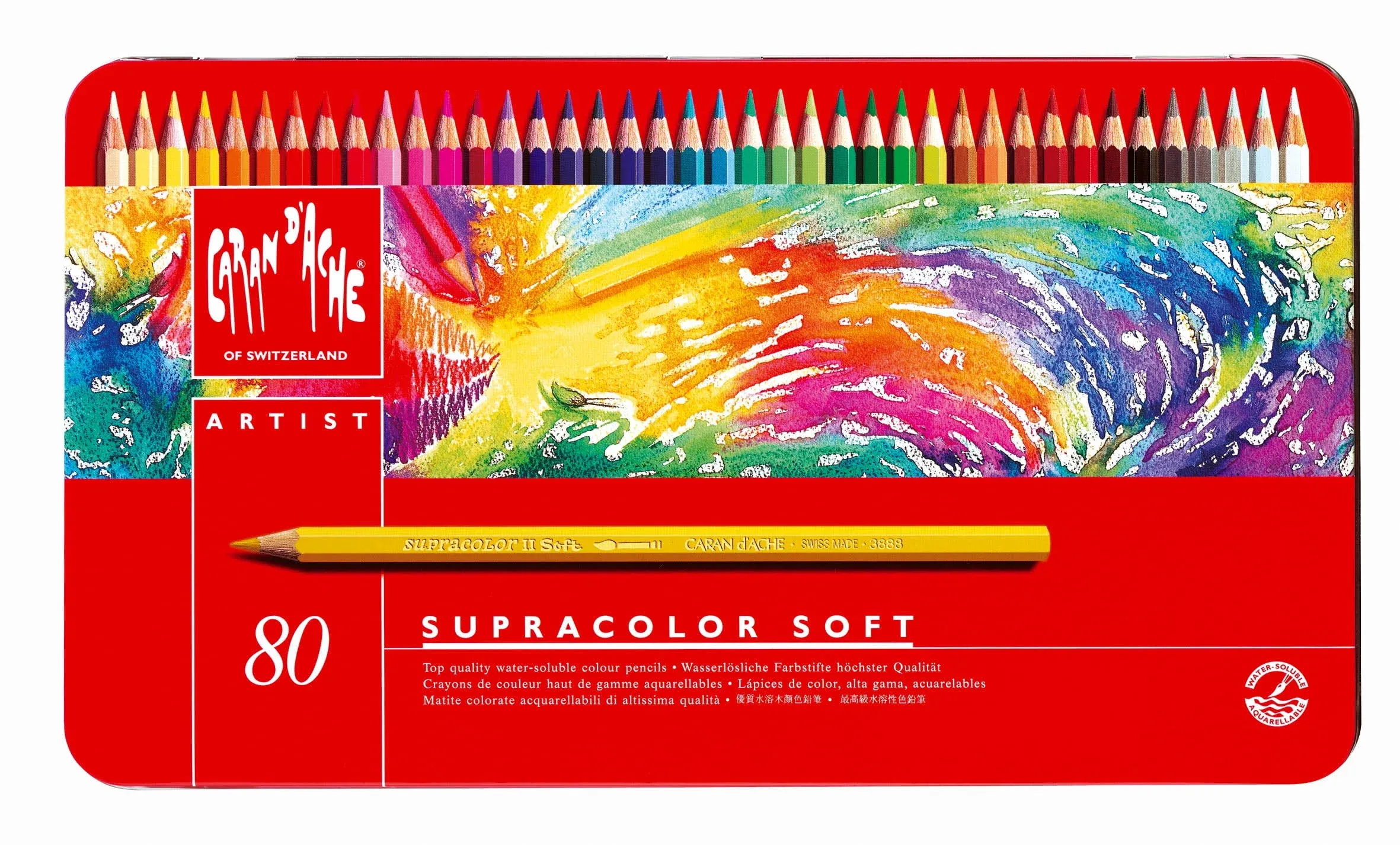 Caran d'Ache Supracolor Soft Aquarelle Pencils - Set of 80