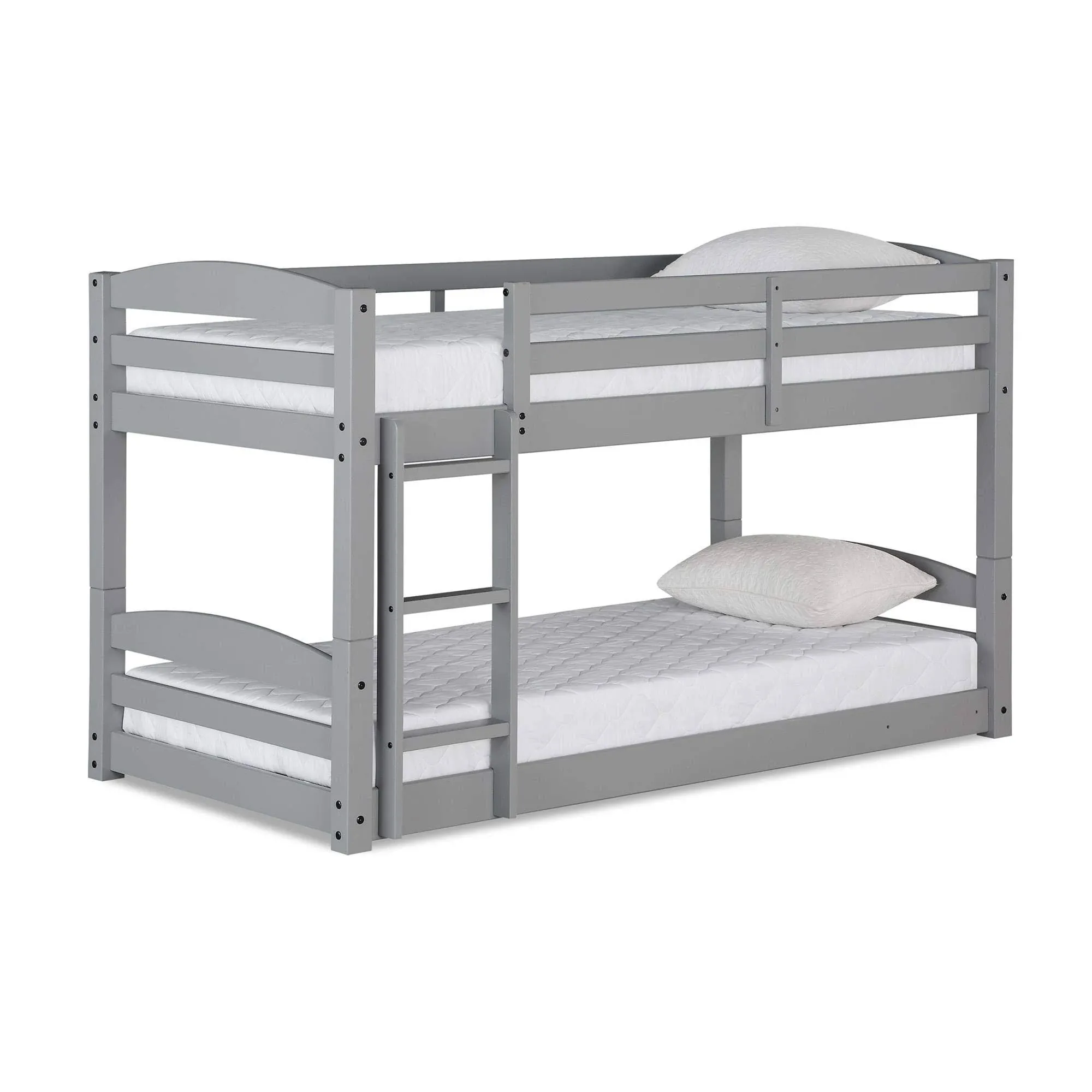 Dorel Living Sierra Twin Floor Bunk Bed, Gray