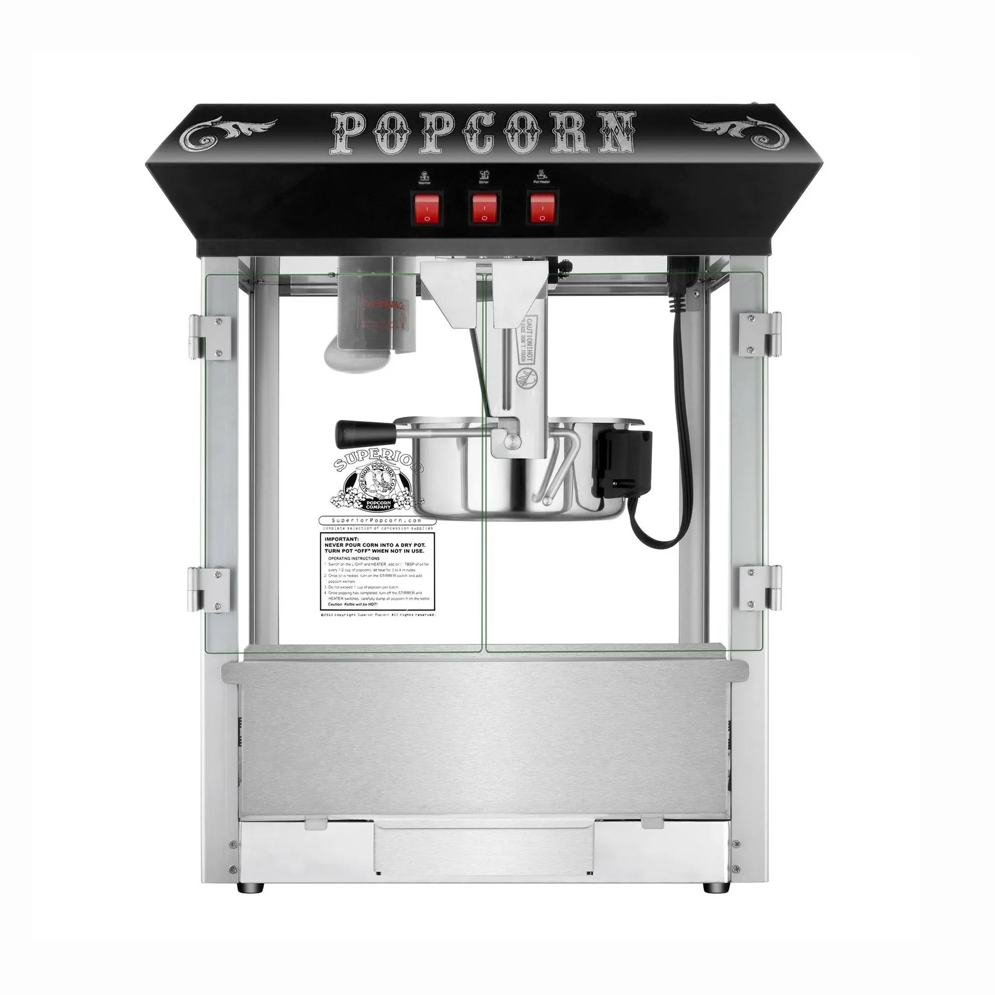 Superior Popcorn Company Hot and Fresh Countertop Popcorn Popper Machine