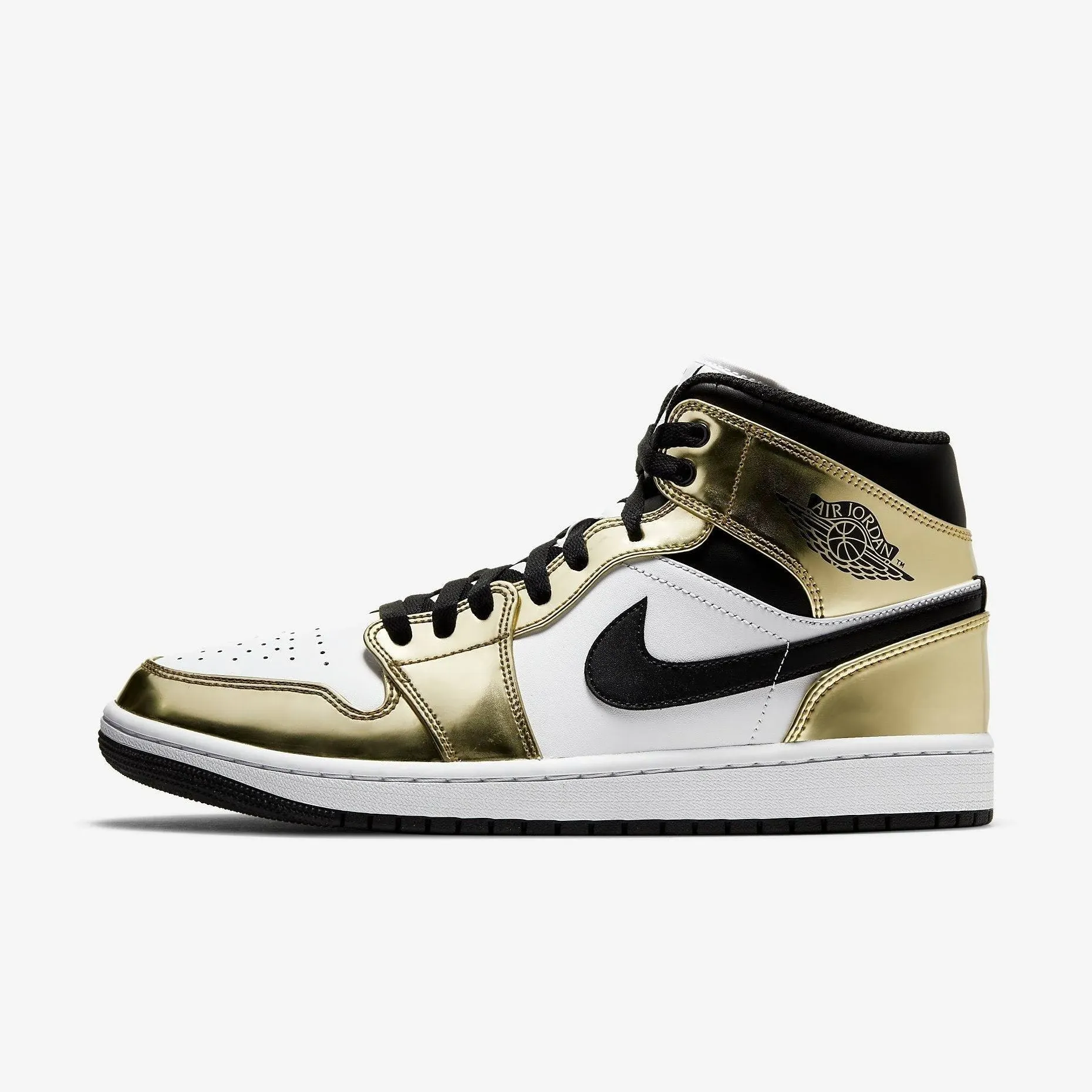 Nike Air Jordan 1 Mid SE White Metallic Gold 2020 Mens 10us DC1419 700