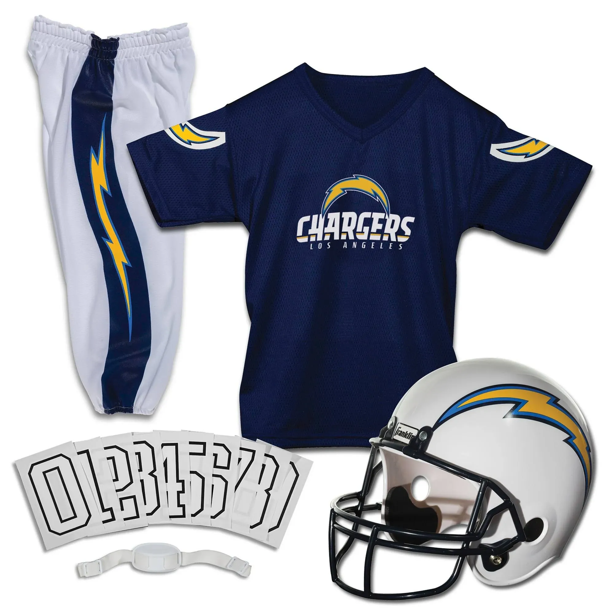 Franklin Sports NFL Youth Football Uniform Set for Boys & Girls - Includes Helmet, Jersey & Pants with Chinstrap + Numbers