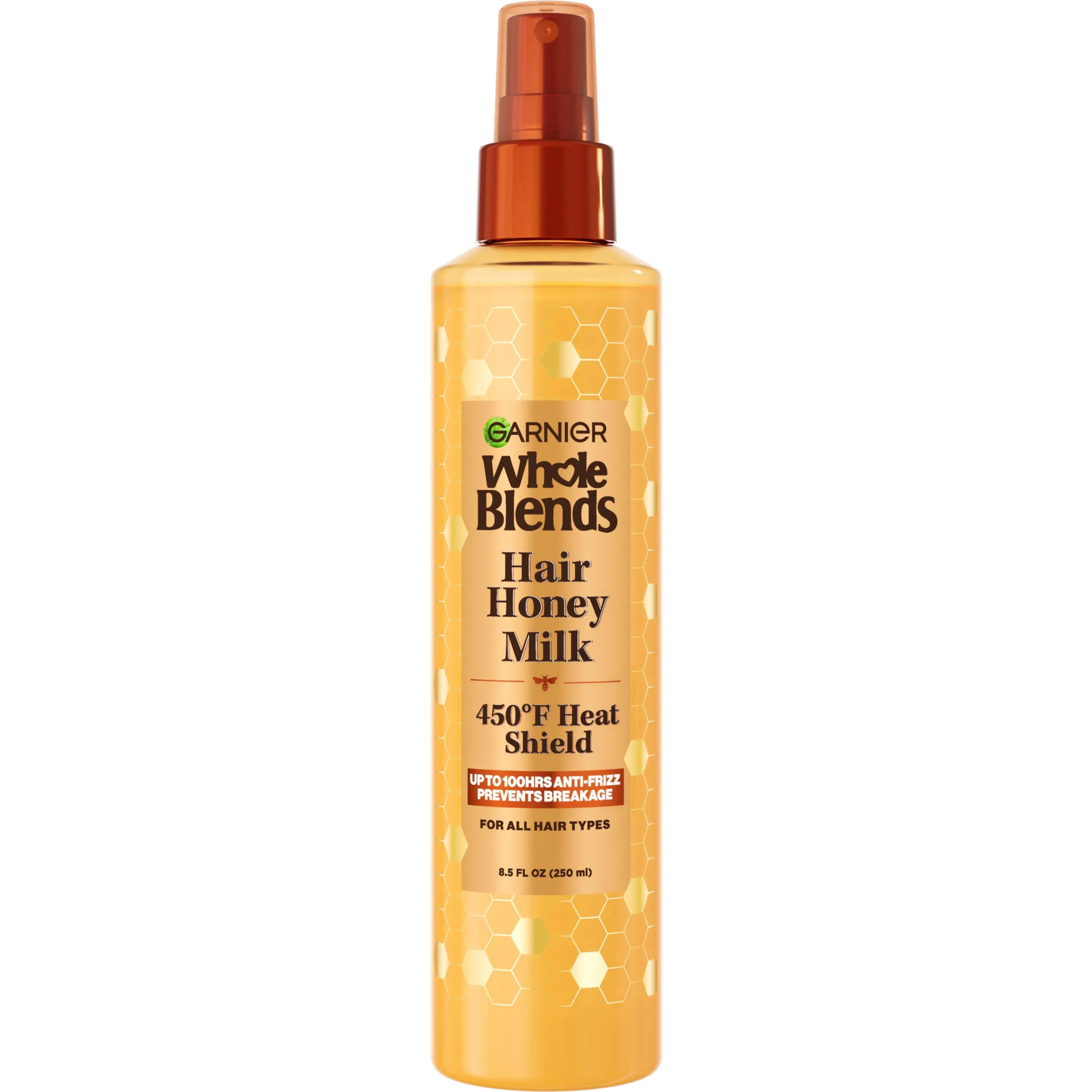 Garnier Whole Blends Hair Honey Milk 450F Heat Protectant Spray