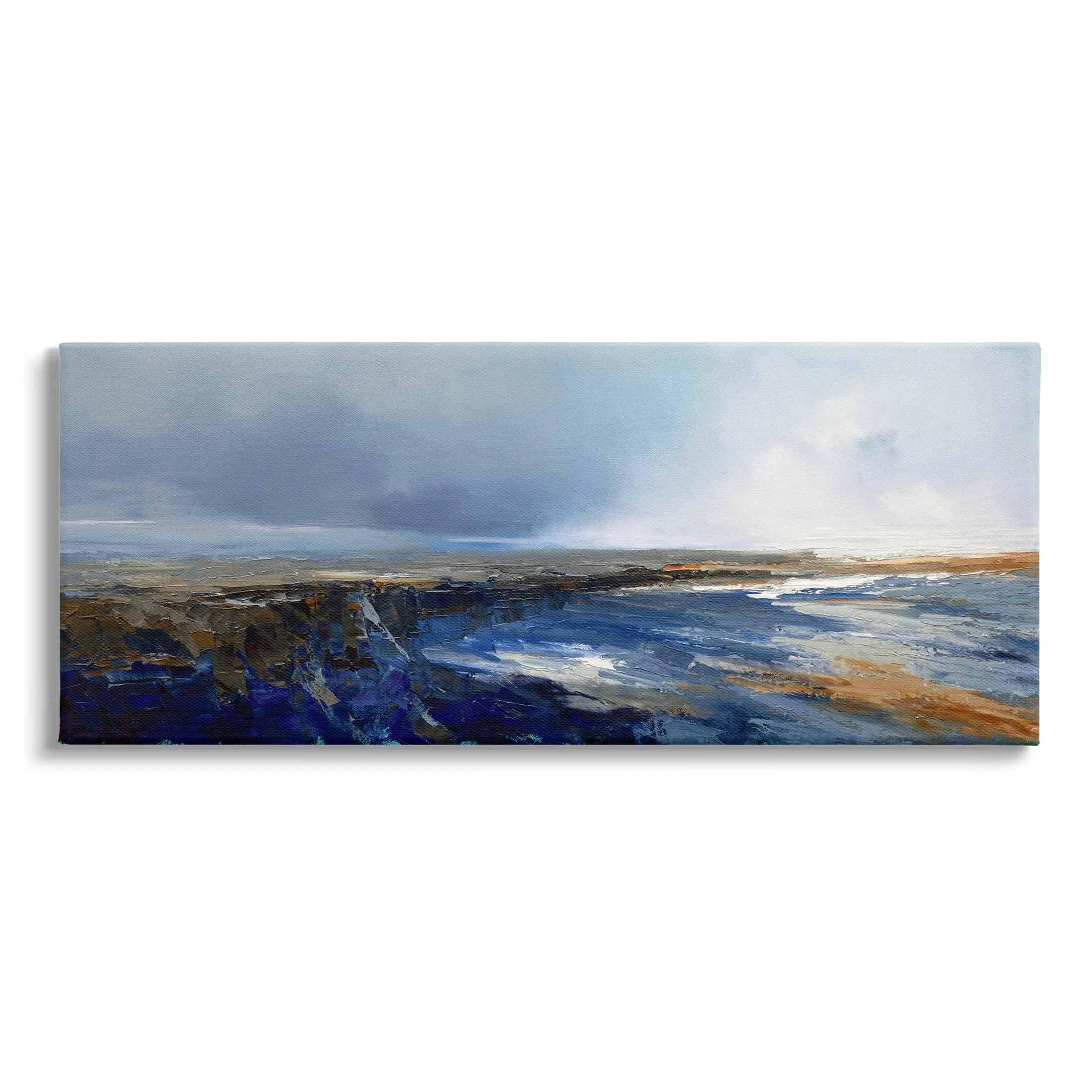 Stupell Industries Panoramic Cloudy Sea Landscape Canvas Wall Art, Design by ...