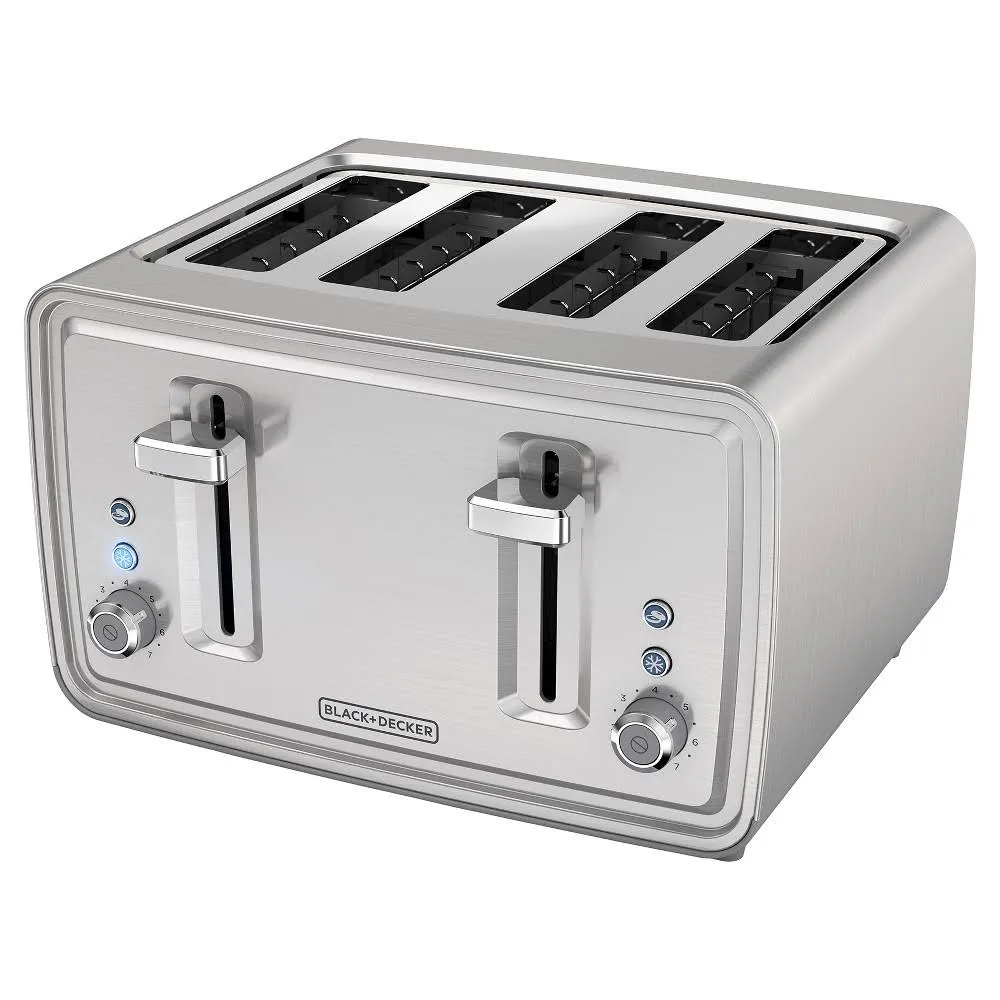 BLACK+DECKER 4 Slice Toaster - Stainless Steel - TR4900SSD