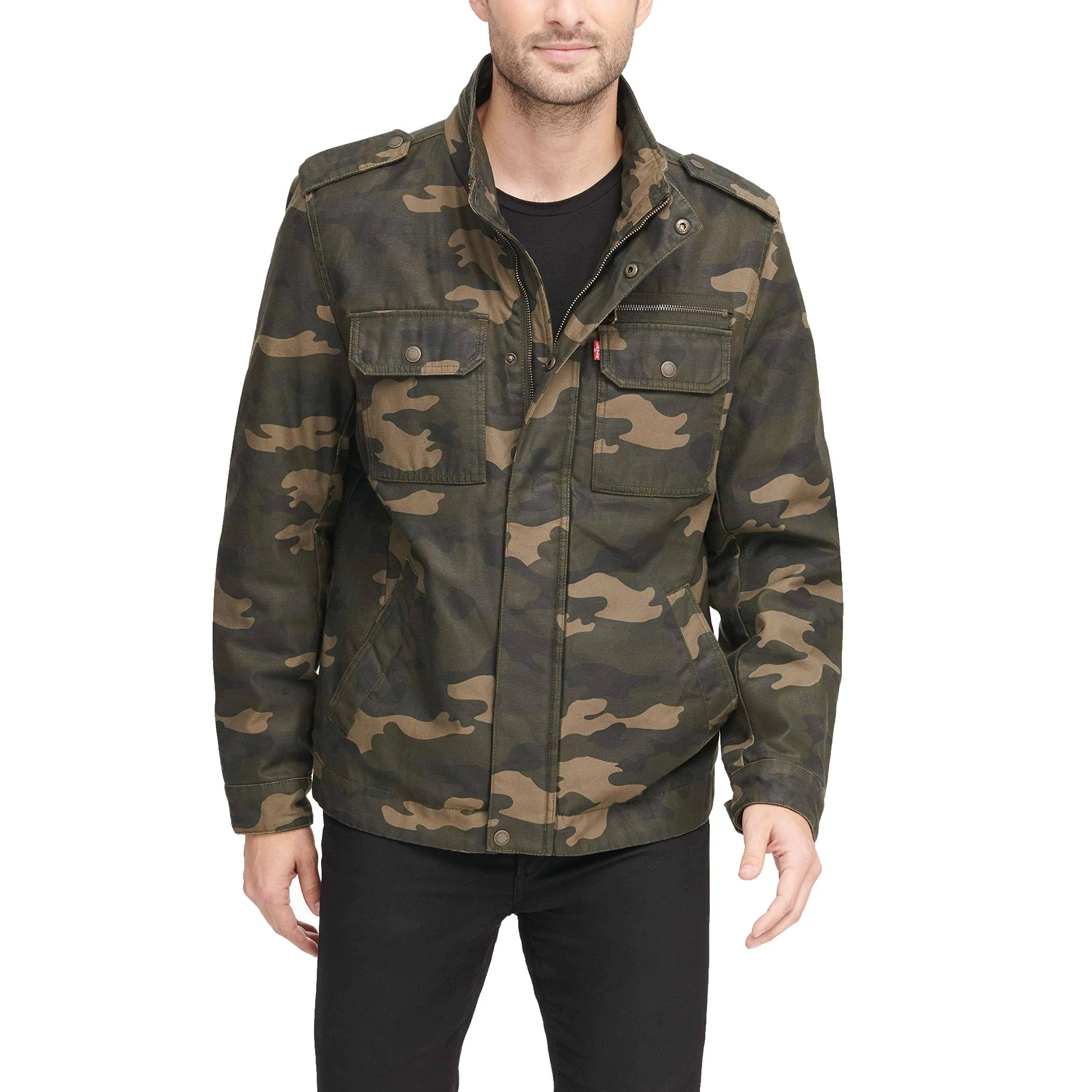 Levi's Men's Washed Cotton Military Jacket