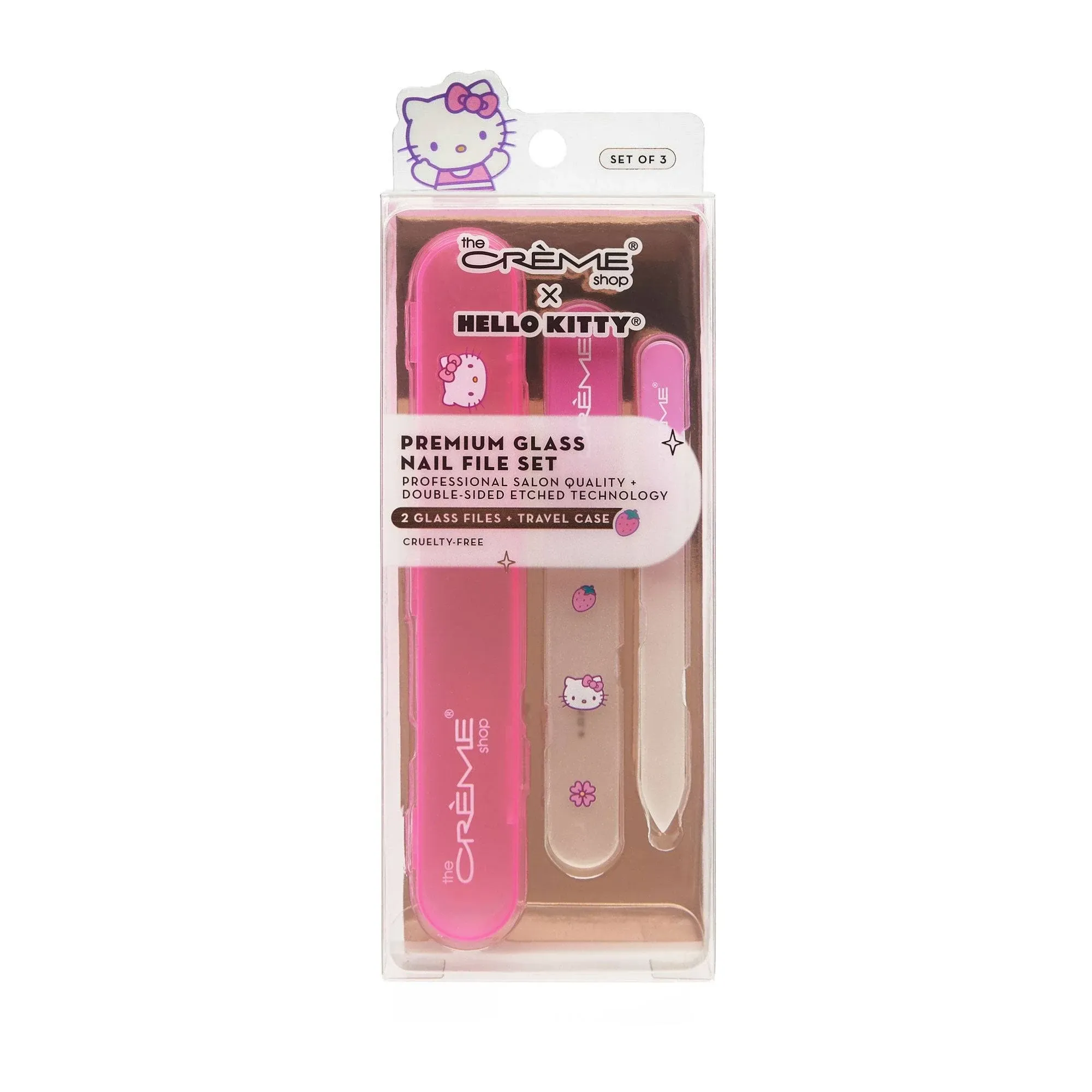 The Crème Shop x Hello Kitty Premium Glass Nail File Set (Pink)