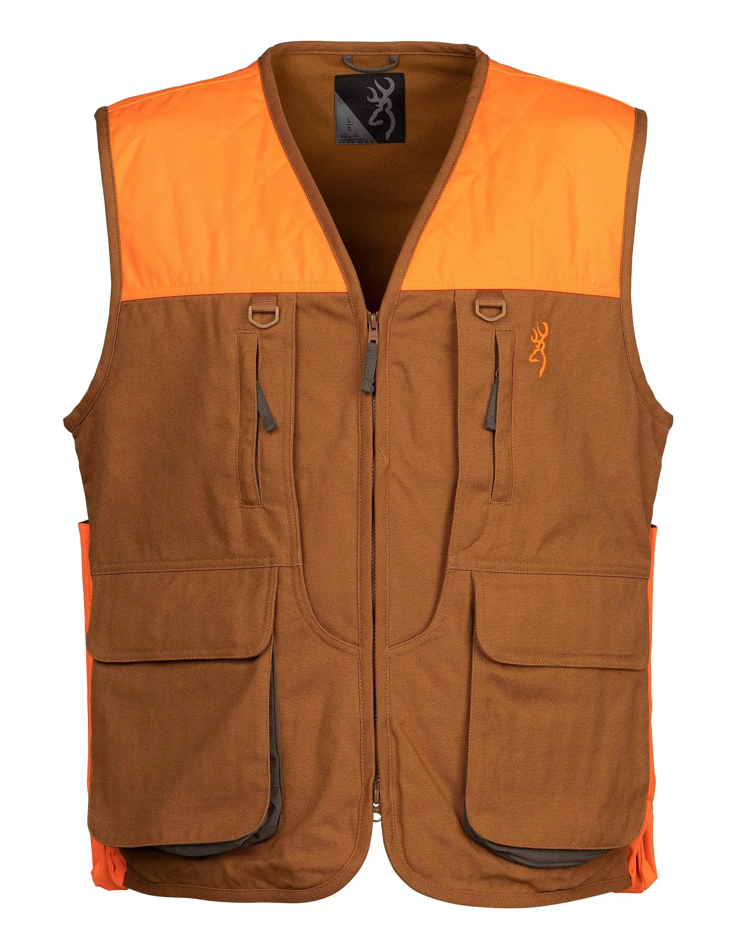 Upland Vest w/Blaze Trim, Field Tan, Browning